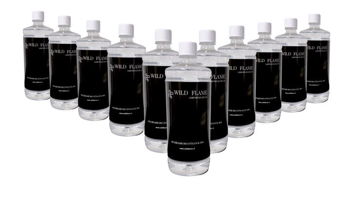 12x 1 Liter Flaschen Bioethanol Brennstoff 96% von Wild Flame