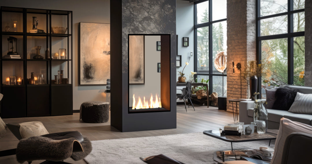 bioethanol-einbau-kamin-ofen-zweiseitig-vertikal-raumteiler-2side-vert-160-infire-slimfire-wohnzimmer-trockenbau-luxus-modern