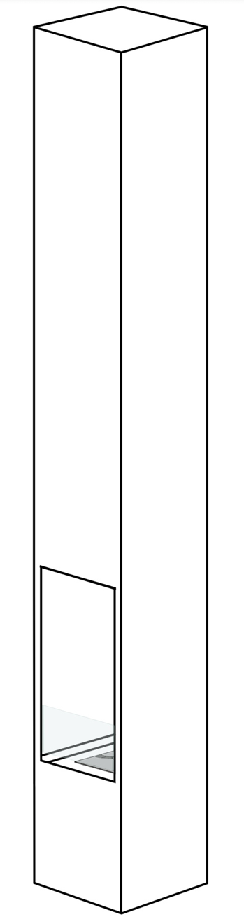 bioethanol-haengekamin-decke-deckenmontage-ethanolkamin-marsili-1side-viereckig-seidenmatt-schwarz-mit-glas-technische-skizze-schwarz-weiss