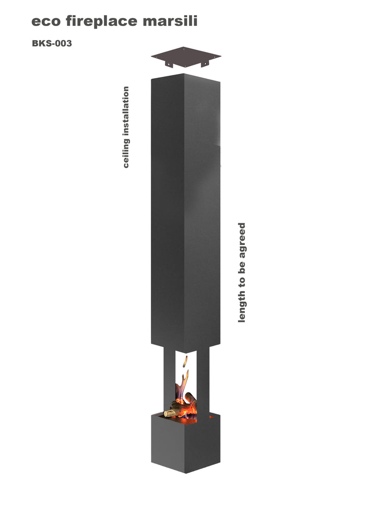 bioethanol-haengekamin-decke-deckenmontage-ethanolkamin-marsili-2side-viereckig-seidenmatt-schwarz-befestigungsmanschette