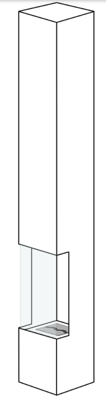 bioethanol-haengekamin-decke-deckenmontage-ethanolkamin-marsili-3side-viereckig-seidenmatt-schwarz-mit-glas-technische-skizze-schwarz-weiss