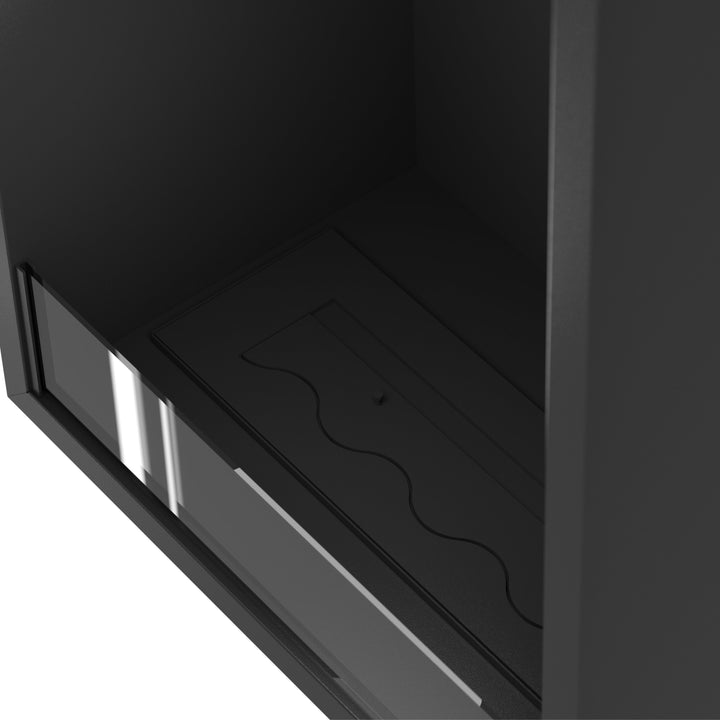 Bioethanol Einbau Kamin Ofen SELECTED Vertikal 80x100x35cm Glas & Ethanol Brenner von Wild Flame