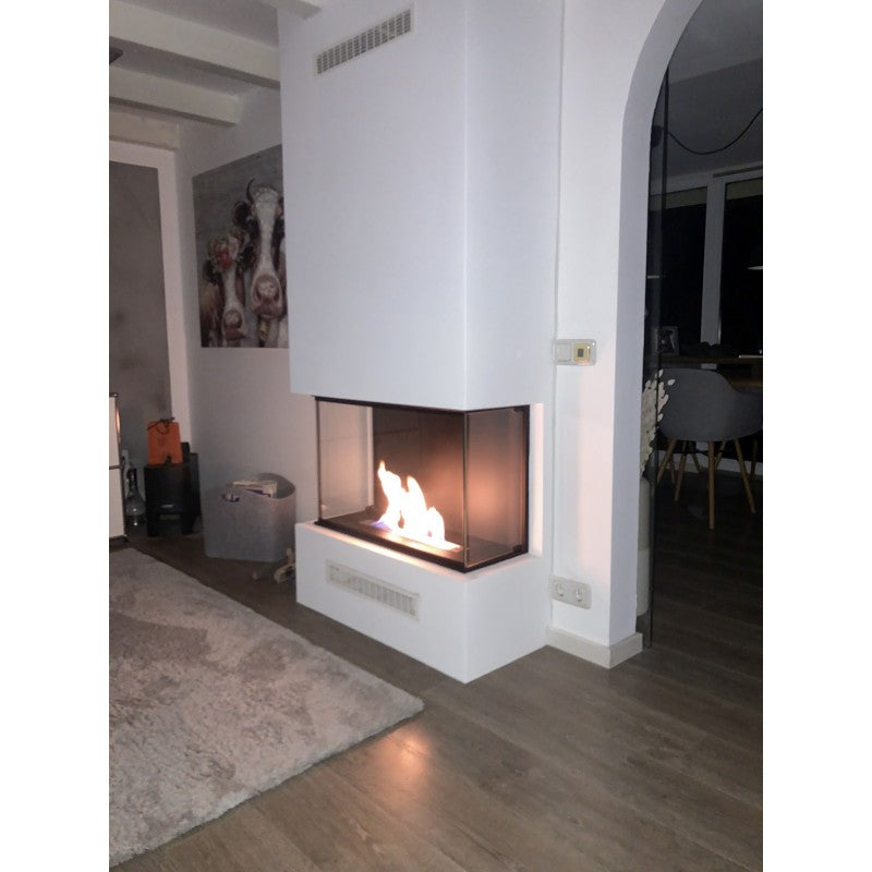 Dreiseitiger Bioethanol Einbaukamin - Reigen 60